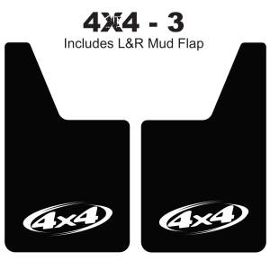 Classic Series Mud Flaps 20" x 12" - 4 X 4 Mud Flaps Logo 2