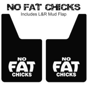 Classic Series Mud Flaps 20" x 12" - No Fat Chicks Mud Flaps Logo