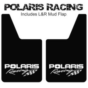 Classic Series Mud Flaps 20" x 12" - Polaris Racing Mud Flaps Logo