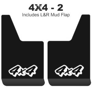 Contour Series Mud Flaps 19" x 12" - 4 X 4 - 2 Logo
