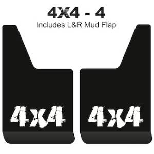 Contour Series Mud Flaps 19" x 12" - 4 X 4 - 4 Logo