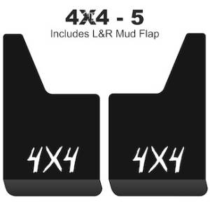 Contour Series Mud Flaps 19" x 12" - 4 X 4 - 5 Logo