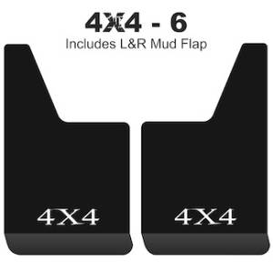 Contour Series Mud Flaps 19" x 12" - 4 X 4 - 6 Logo