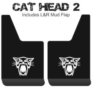 Contour Series Mud Flaps 19" x 12" - Cat Head Logo