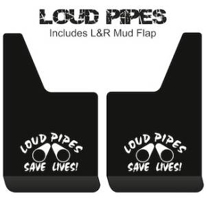 Contour Series Mud Flaps 19" x 12" - Loud Pipes Logo