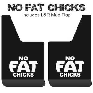 Contour Series Mud Flaps 19" x 12" - No Fat Chicks Logo