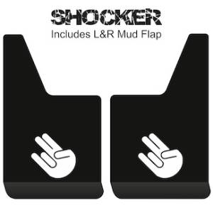 Contour Series Mud Flaps 19" x 12" - Shocker Logo