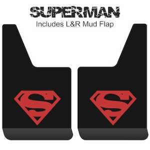Contour Series Mud Flaps 19" x 12" - Superman Logo