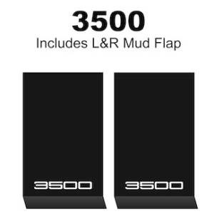 HD Contour Series Mud Flaps 22" x 13" - 3500 Logo