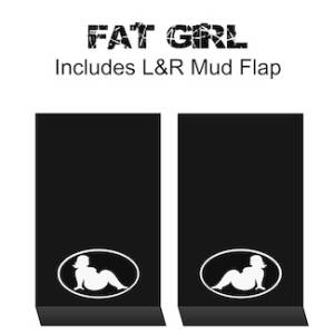 HD Contour Series Mud Flaps 22" x 13" - Fat Girl Logo