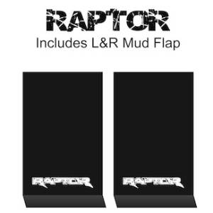 HD Contour Series Mud Flaps 22" x 13" - Raptor Logo