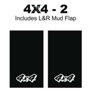 Heavy Duty Series Mud Flaps 22" x 13" - 4 X 4 - 2 Logo