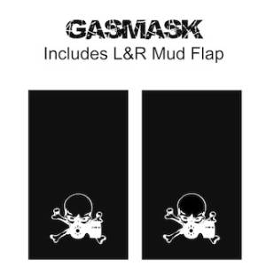Heavy Duty Series Mud Flaps 22" x 13" - Gas Mask Logo