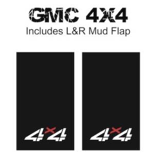 Heavy Duty Series Mud Flaps 22" x 13" - GMC 4 X 4 Logo