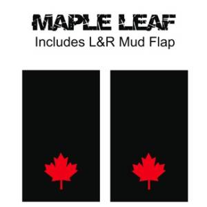 Heavy Duty Series Mud Flaps 22" x 13" - Maple Leaf Logo