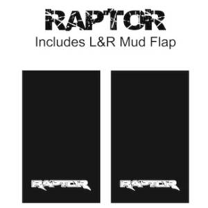 Heavy Duty Series Mud Flaps 22" x 13" - Raptor Logo