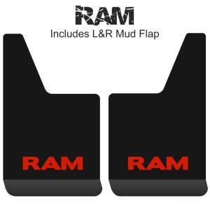 Contour Series Mud Flaps 19" x 12" - RAM Logo