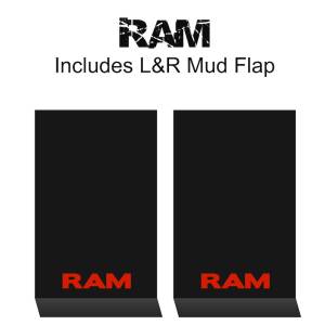 HD Contour Series Mud Flaps 22" x 13" - RAM Logo