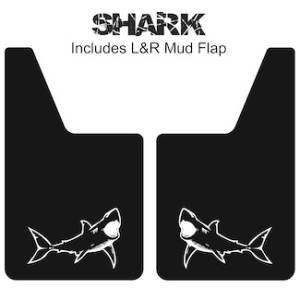 Proven Design - Classic Series Mud Flaps 20" x 12" - Shark Mud Flaps Logo