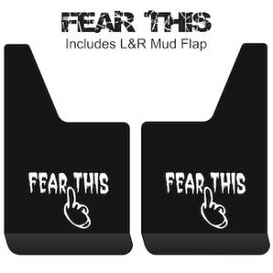Proven Design - Contour Series Mud Flaps 19" x 12" - Fear This Logo