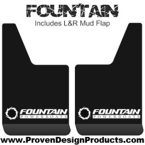 Proven Design - Contour Series Mud Flaps 19" x 12" - Fountain Logo