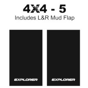 Proven Design - Heavy Duty Series Mud Flaps 22" x 13" - Explorer Logo