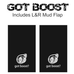 Proven Design - Heavy Duty Series Mud Flaps 22" x 13" - Got Boost Logo