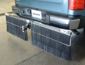 Mud Flaps for Trucks - Towtector Brush System - Towtector Chrome Rock Guard (Chrome Frame)