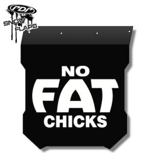Snow Flaps - Polaris Pro RMK/Assault 2011+ - "No Fat Chicks" Logo