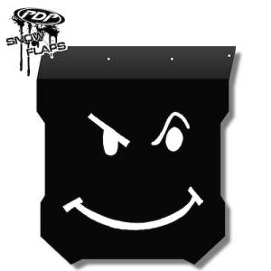 Snow Flaps - Polaris Pro RMK/Assault 2011+ - "Smiley" Logo