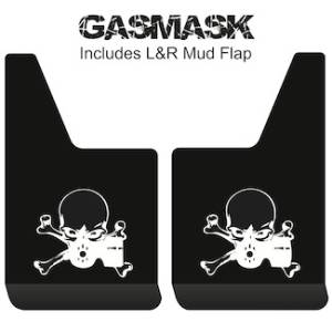 Contour Series Mud Flaps 19" x 12" - Gas Mask Logo