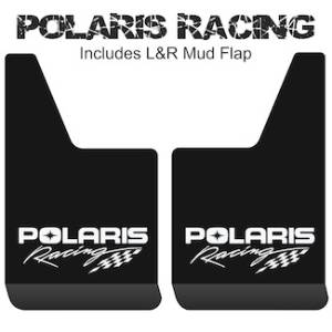 Contour Series Mud Flaps 19" x 12" - Polaris Racing Logo