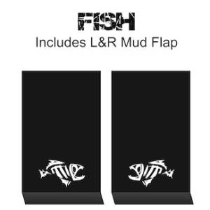 HD Contour Series Mud Flaps 22" x 13" - Fish Logo