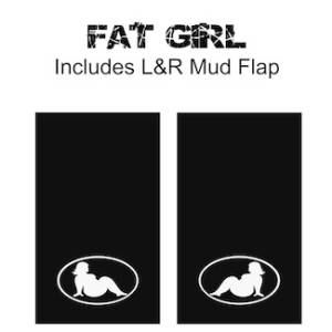 Heavy Duty Series Mud Flaps 22" x 13" - Fat Girl Logo