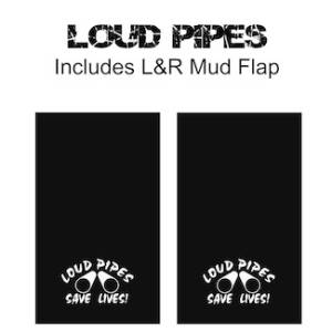 Heavy Duty Series Mud Flaps 22" x 13" - Loud Pipes Logo