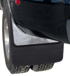 Luverne - Luverne 501544 Contour Stainless Steel Dually Mud Flaps Chevy/GMC 3500 2015-2019 20" x 23" Rear
