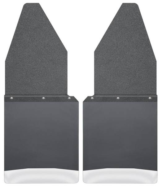 Husky Liners - Husky Liners 17104 Kick Back Mud Flaps 12" Wide - Black Top and Stainless Steel Weight