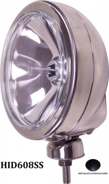 Eagle Eye Lights - Eagle Eye Lights HID608SS 6 3/16" Stainless Steel 35W Internal Ballast HID Spot Clear Round HID Off Road Light with ABS Cover Each