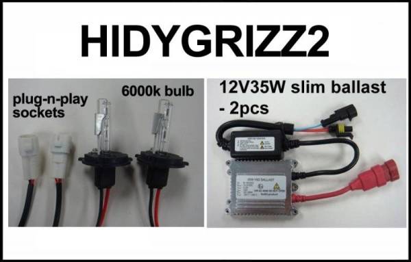 Eagle Eye Lights - Eagle Eye Lights HIDYGRIZZ2 2007-2012 Yamaha Grizzly 35W HID Fits Most 550 and 700 Models Kit