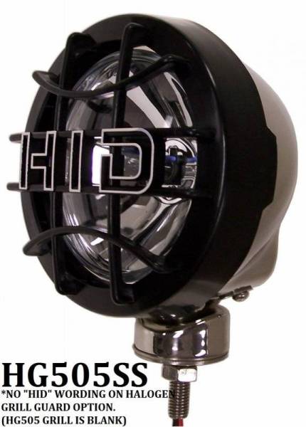 Eagle Eye Lights - Eagle Eye Lights HG505SS 4 31/32" Stainless Steel 12V 100W Superwhite Spot Clear Round Halogen Off Road Light with Grille Guard Each