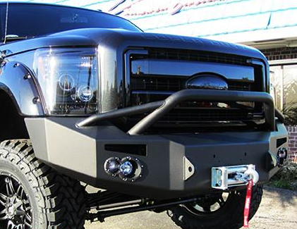 Fab Fours - Fab Fours FS11-A2652-1 Winch Front Bumper with Pre-runner Bar Ford F450/F550 2011-2016
