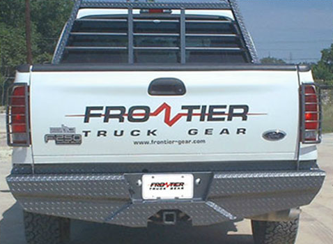 Frontier Gear - Frontier 100-19-9008 Rear Bumper with Sensor Holes Ford F250/F350 1999-2007