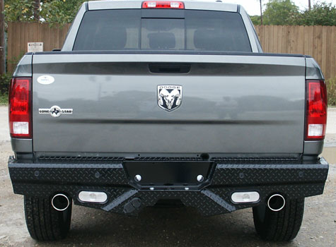 Frontier Gear - Frontier 100-40-9003 Rear Bumper with Sensor Holes and No Lights Dodge 1500 Dual Exhaust 2009-2012