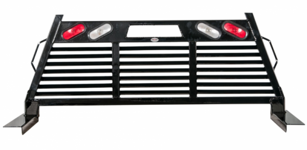 Frontier Gear - Frontier 110-20-7008 2HR Headache Rack Chevy/GMC 1500/2500/3500HD Full Louvered With Lights 2007-2015