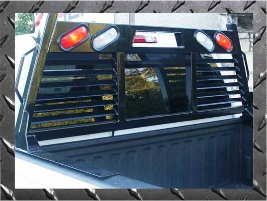 Frontier Gear - Frontier 110-28-8009 2HR Headache Rack Chevy/GMC 1500/2500/3500HD Open Window With Lights 1988-2006