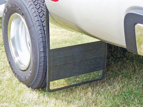 Owens - Owens 86RF100S Rubber with Stainless Steel Dually Mud Flaps Chevy C10 1973-1987