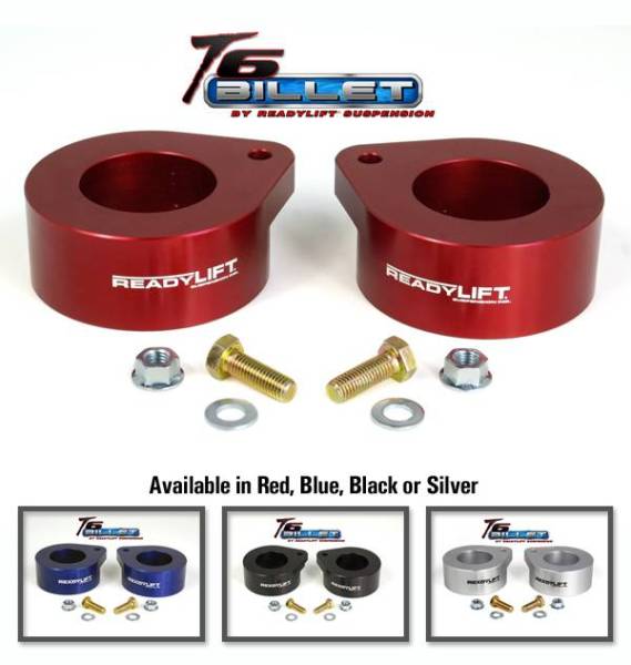 ReadyLIFT - ReadyLIFT T6-6092R 2.0" T6 Billet Leveling Kit Jeep JK 2 And 4 Door 2007-2012 2WD & 4WD Red