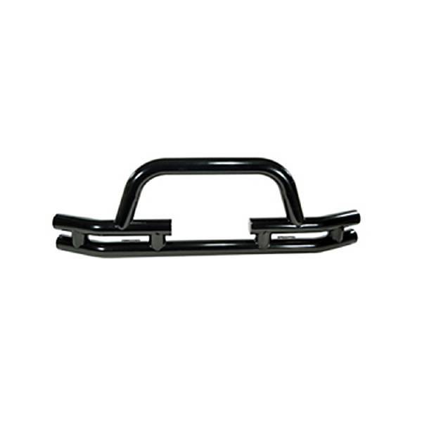 Rugged Ridge - Rugged Ridge 11560.03 Front Tube Bumper With Winch Cut Out Black 1976-2006 Jeep CJ Wrangler/Unlimited