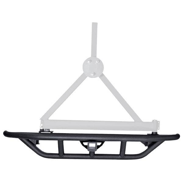 Rugged Ridge - Rugged Ridge 11503.22 RRC Rear Bumper With Tire Carrier Provision Tire Carrier Not Included 1987-2006 Textured Black