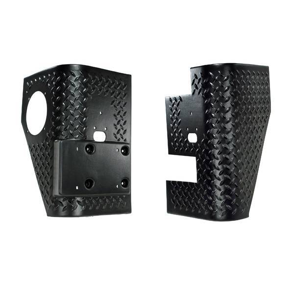 Rugged Ridge - Rugged Ridge 11650.02 Body Armor Rear Tall Corner Pair 1997-2006 Wrangler Except Unlimited Can Be Used With Bushwacker Brand Rear Flares
